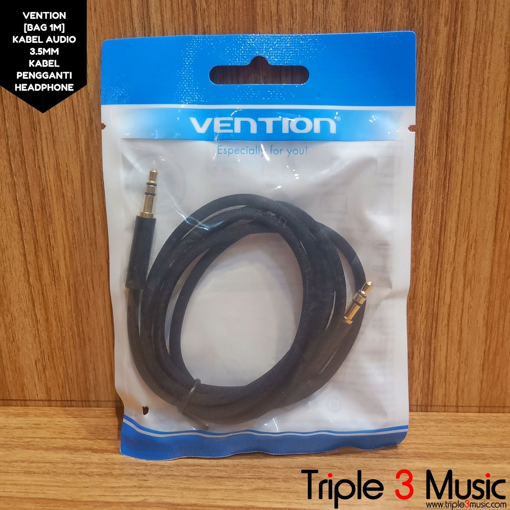 Vention [BAG 1M] kabel Audio Aux 3.5mm Kabel pengganti headphone