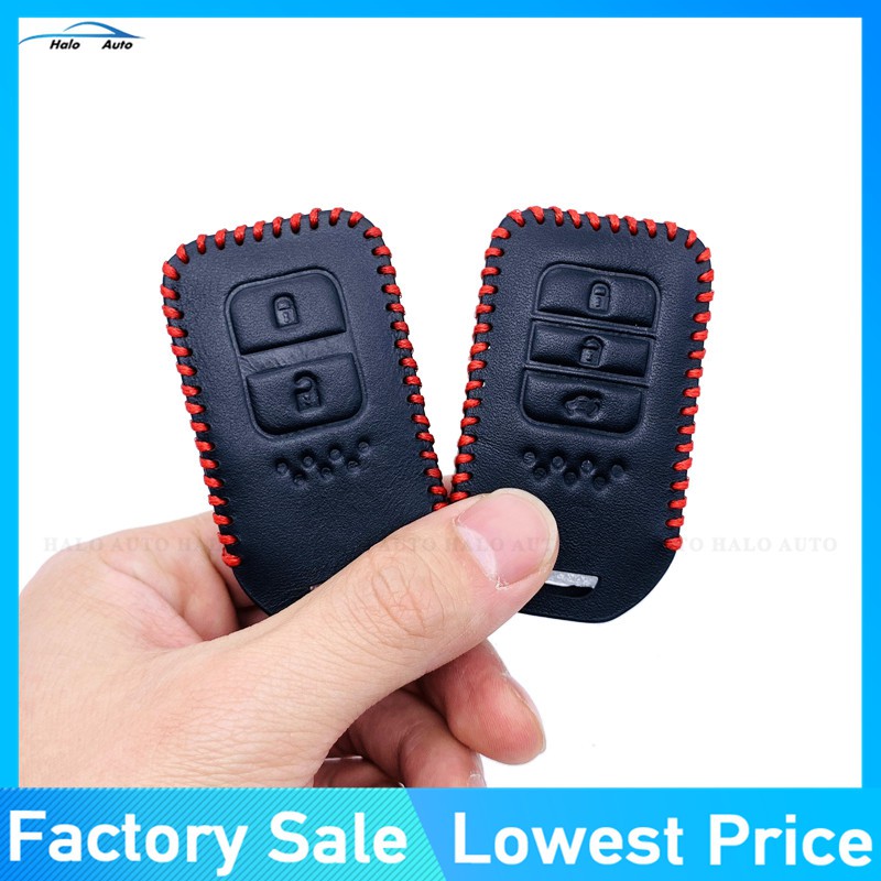 [COD] Genuine Leather Key Cover For Honda City HRV BRV JAZZ CRV ACCORD CIVIC