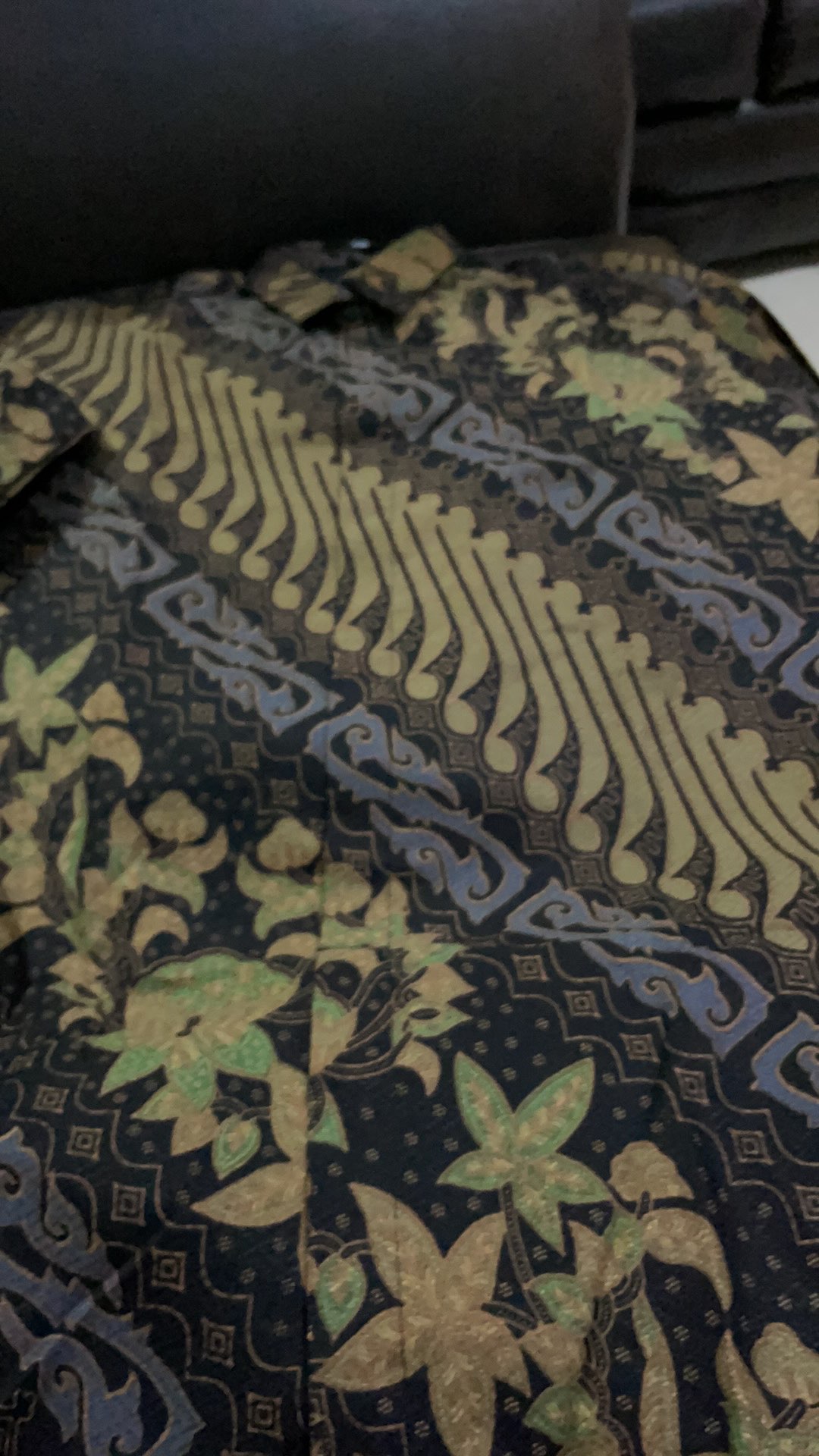 Kemeja Batik Dobby Pria Lengan Panjang Slimfit Slim Fit Premium Warna Hitam Coklat 729307 Cap 72