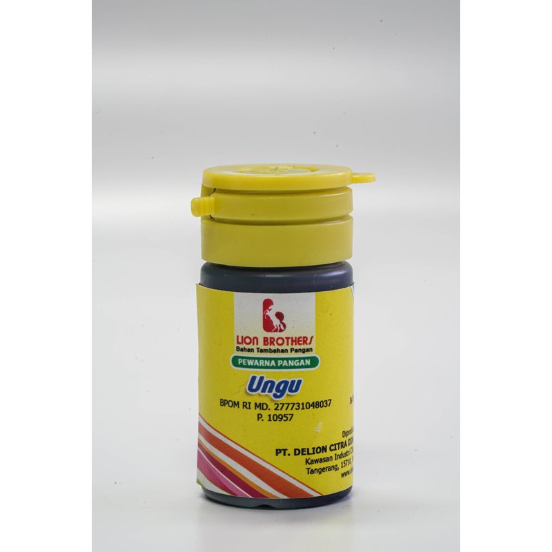 

Pewarna Makanan Minuman Ungu Lion Brothers 15 CC