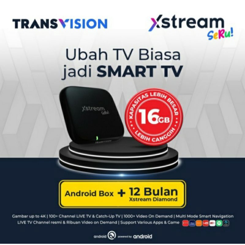 Android TV Box Transvision Xstream SERU