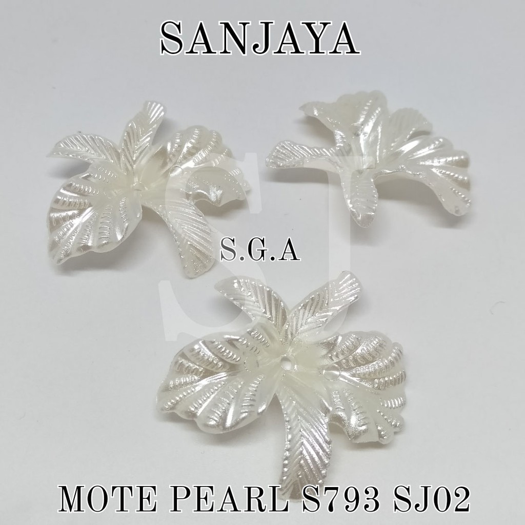 MOTE PEARL / MANIK KELOPAK BUNGA AKRILIK / MANIK PEARL KELOPAK BUNGA BESAR / MOTE PEARL KELOPAK S793