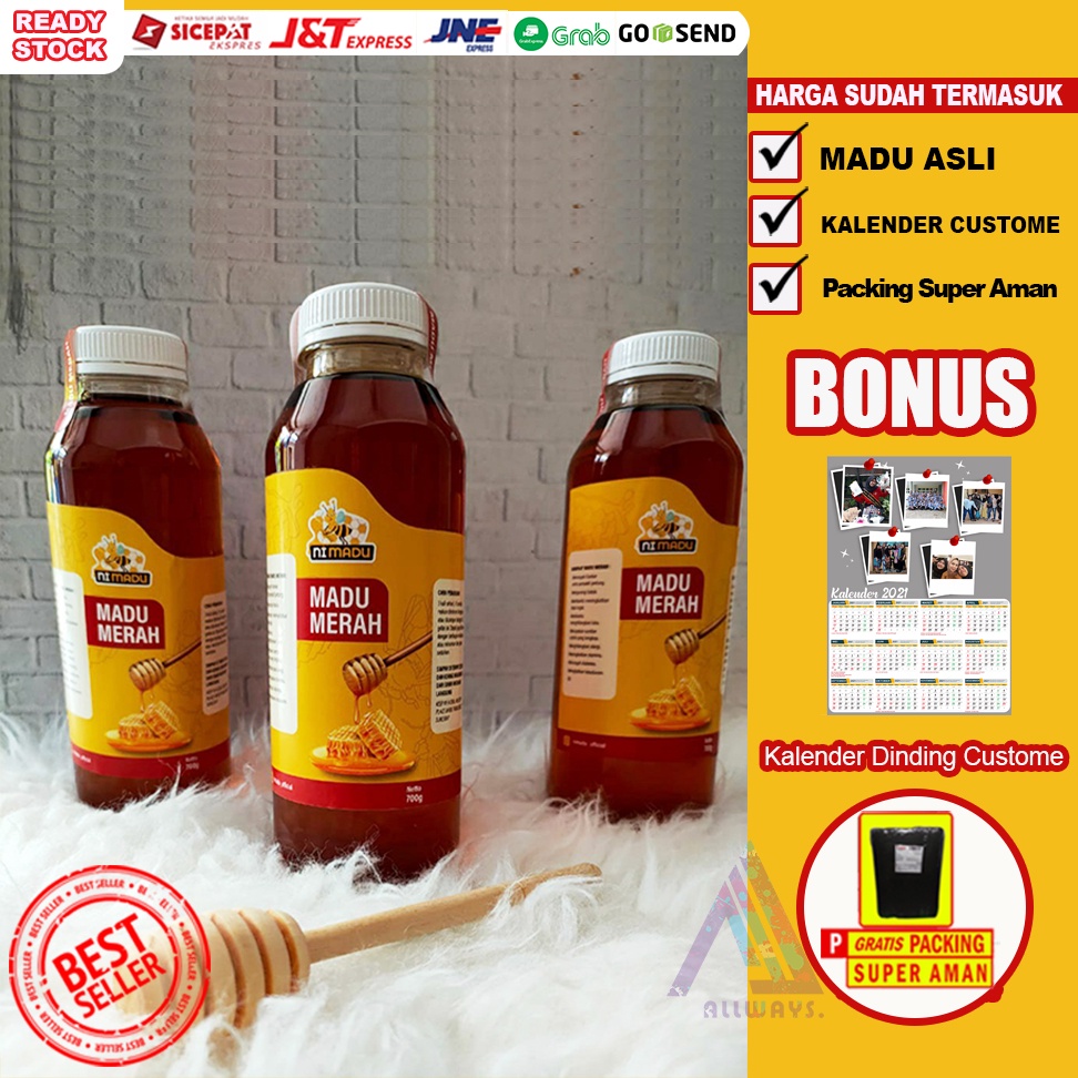 

Madu Merah Multifora 700 Gram + Gratis Kalender Custome