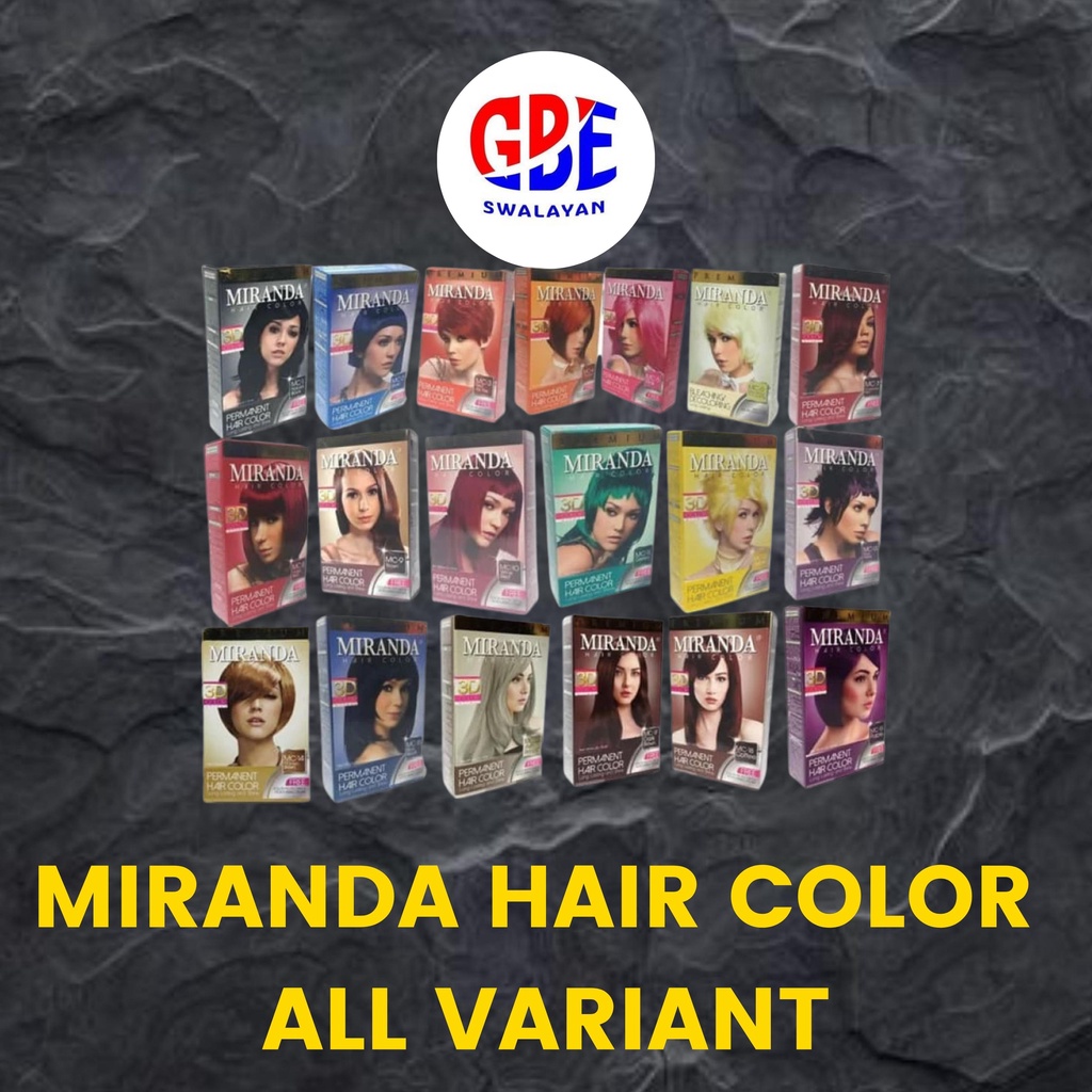 Miranda Pewarna Rambut All Variant Warna | Golden Brown | Violet Red | Brown | Orange  F. Red | Blea