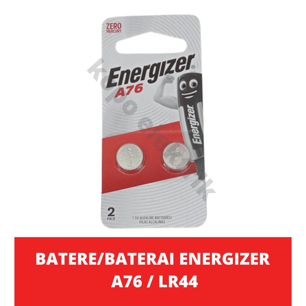 Baterai / Battery / Batere Energizer A76 / LR44 (isi 2 baterai)