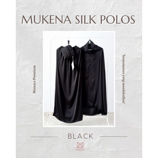 MUKENA MARISARA PREMIUM HITAM/MUKENA SLIK/MUKENA DEWASA//MUKENA/MUKENA POLOS/MUKENA PREMIUM/MUKENA