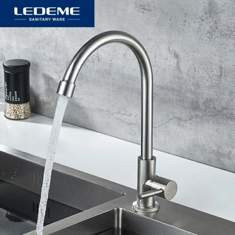 Keran Kran Air Angsa Pipa Sink Wastafel Cuci Piring Dapur Stainless sus 304