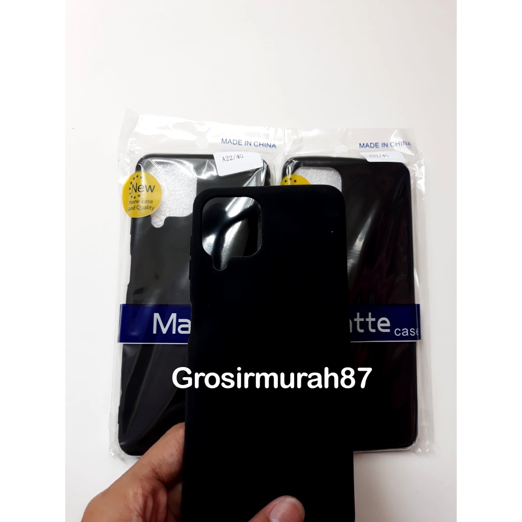 SOFTCASE CASE TPU SILIKON CASING KONDOM blackmatte case samsung a22 4Gready stok grosir