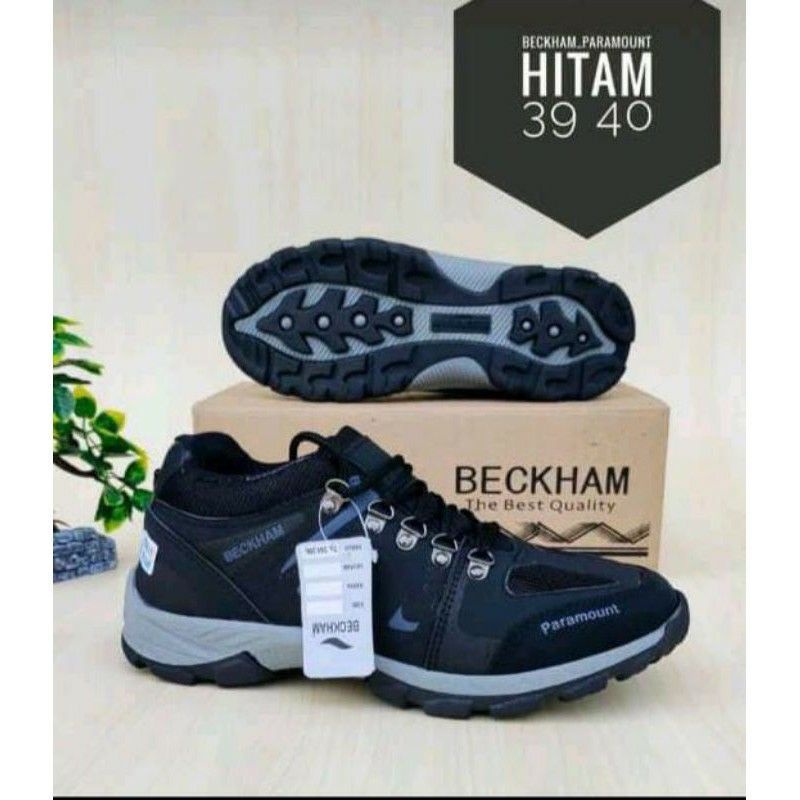 Sepatu Gunung Beckham Full Hitam/Sepatu Pria/Sepatu Wanita/full Black