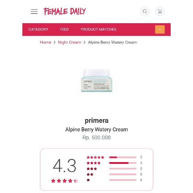 PRIMERA ALPINE BERRY WATER CREAM 10ML