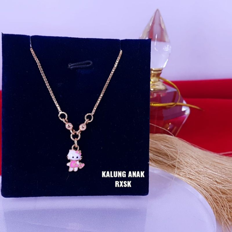 Kalung anak dan remaja kode KA1 anti alergi,bahan rhodium,awet,tahan lama