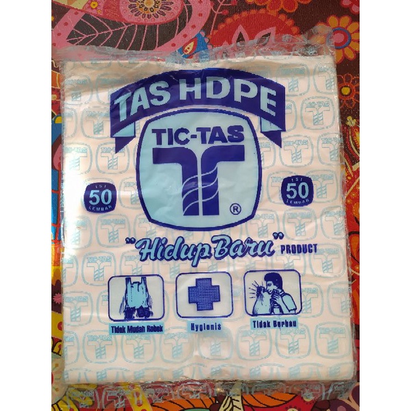 Tic Tas HDPE Kantong Plastik/ Kresek Putih Tic-Tas ukuran 15 kecil