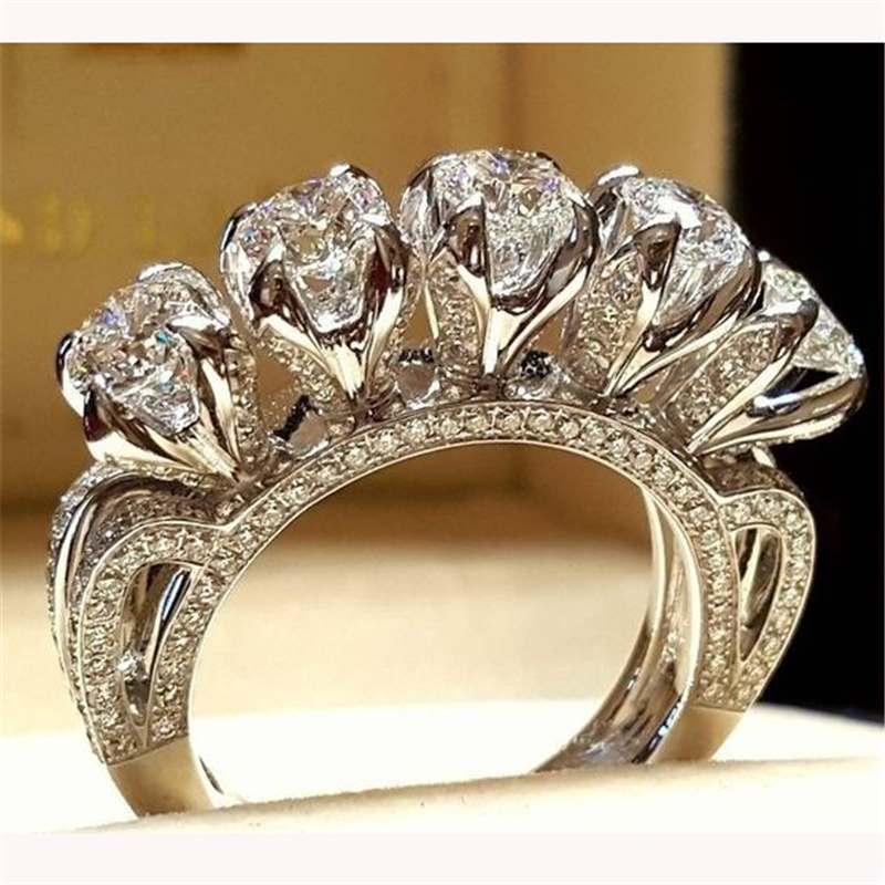 Cincin Berlian Kreatif Bahan Sterling Silver 925 Untuk Wanita