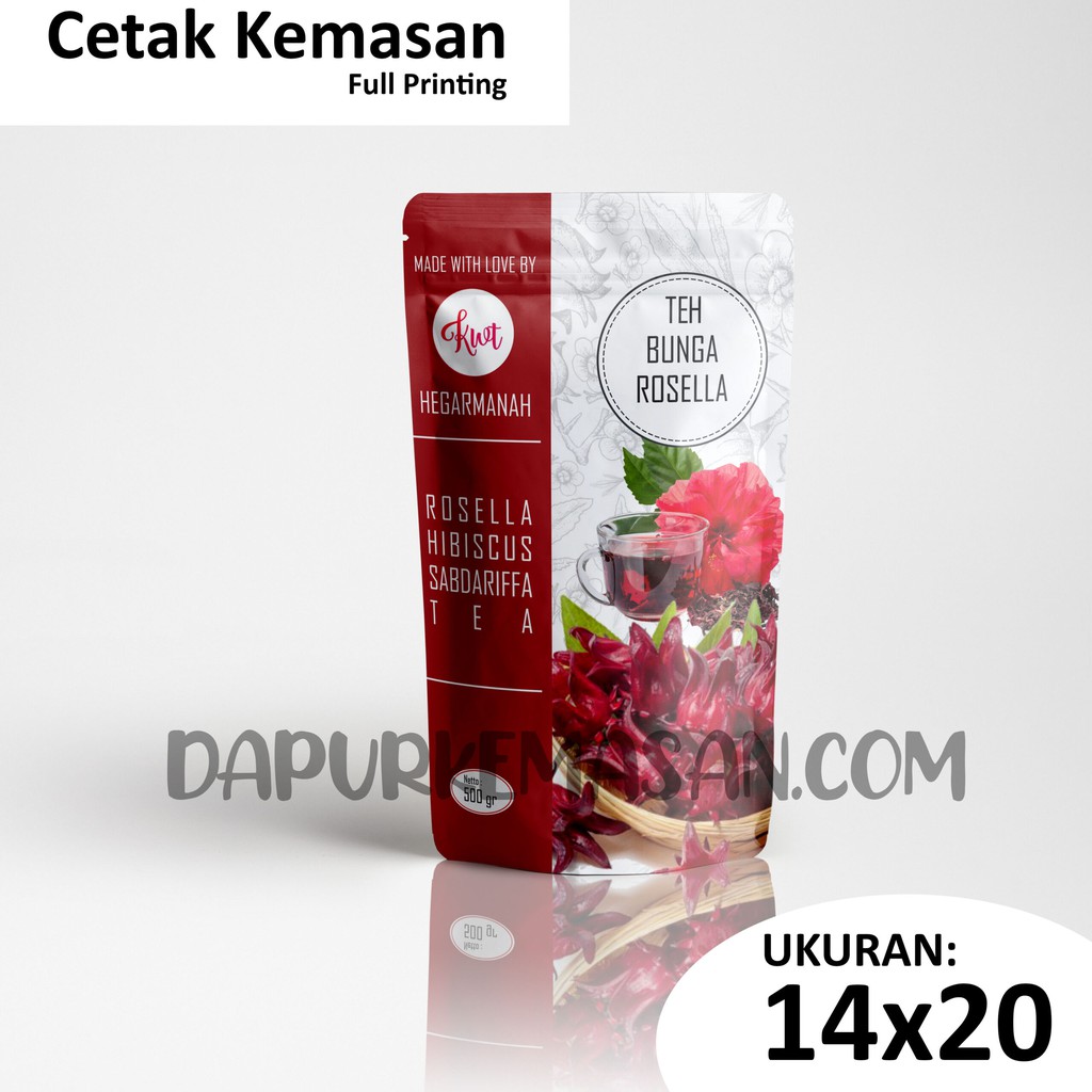 

Cetak Kemasan Standing Pouch Full Printing 14x20