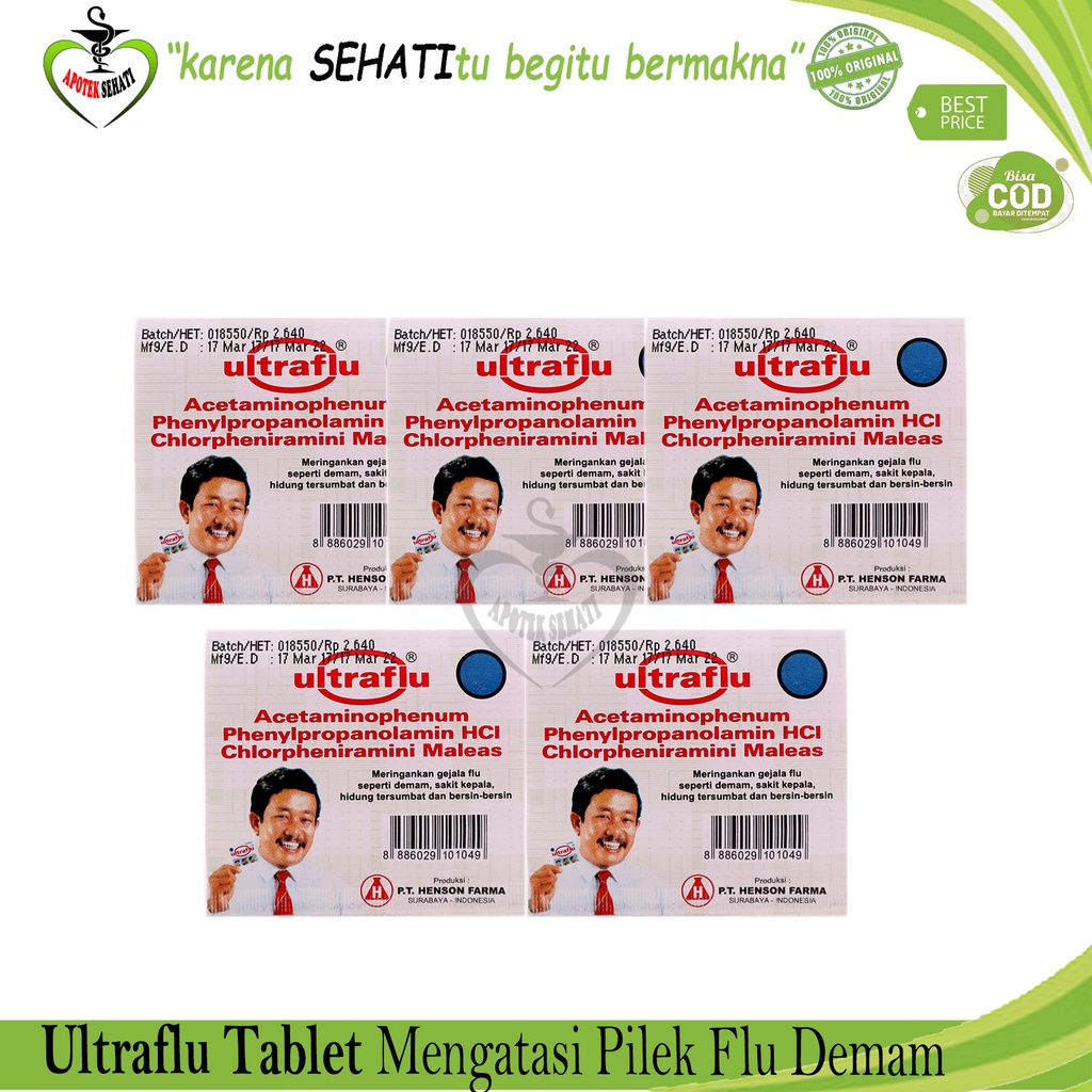 Ultraflu Tablet 4s / Obat Flu Influenza Demam