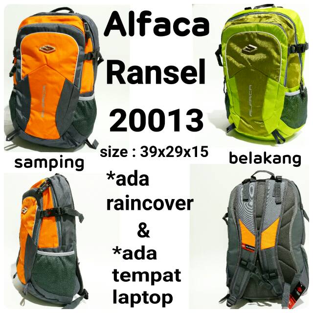 Tas sekolah ransel backpack pria Alfaca 20013 tas punggung keren murah dan terbaru