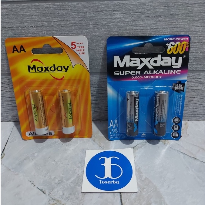 Baterai AA Maxday Alkaline Original Isi 2 Battery Alkaline AA Tamiya