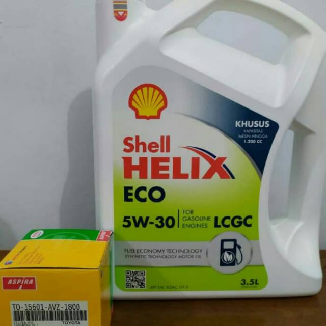 Paket Promo Oli Shell Helix Eco 5W-30 + Filter Oli HONDA BRIO SATYA