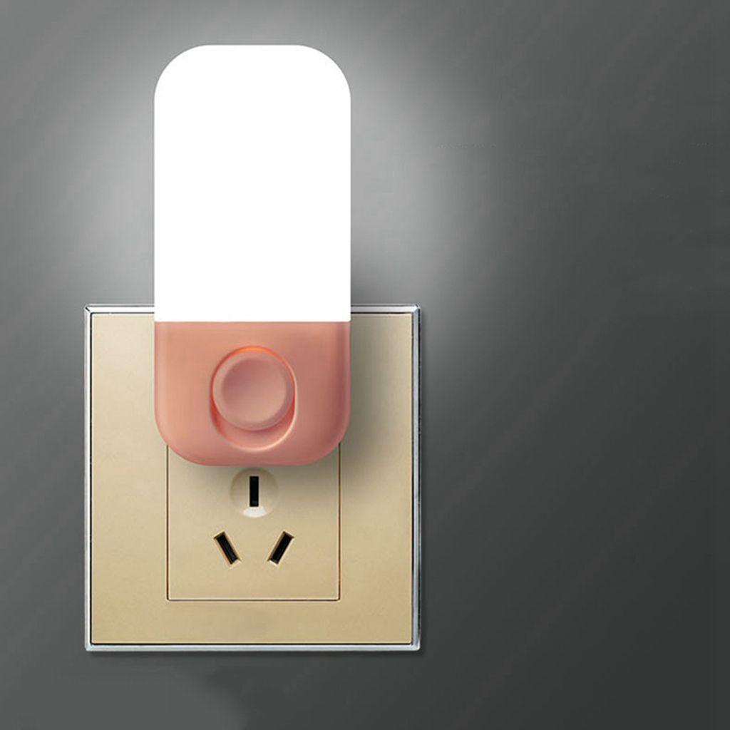 【 ELEGANT 】 Lampu Tidur Hemat Energi EU/CN Plug Dimmer LED Plug-in Saklar Manual Penerangan Rumah