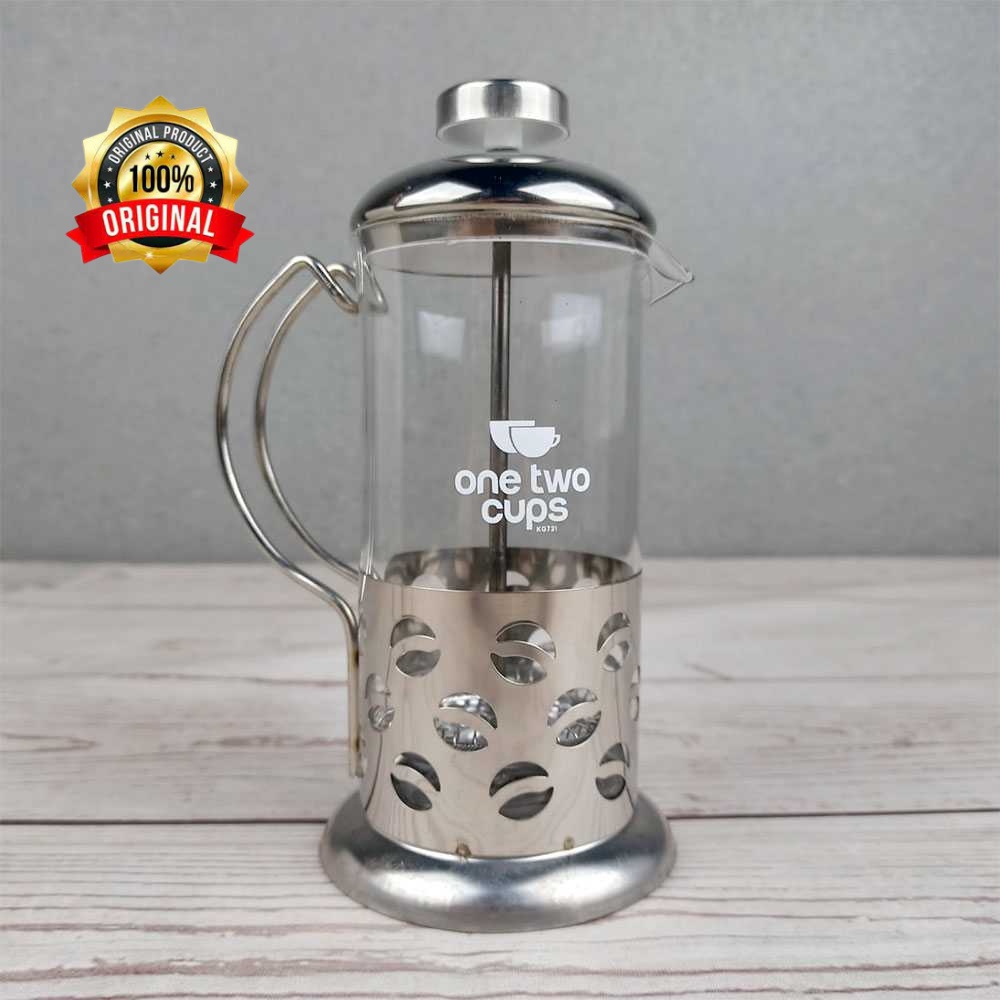 One Two Cups French Press Coffee Maker Pot 350ml - KG72I