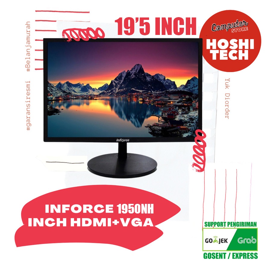 MONITOR LED Inforce 19'5 inch HDMI/VGA HD1366x768 GARANSI RESMI