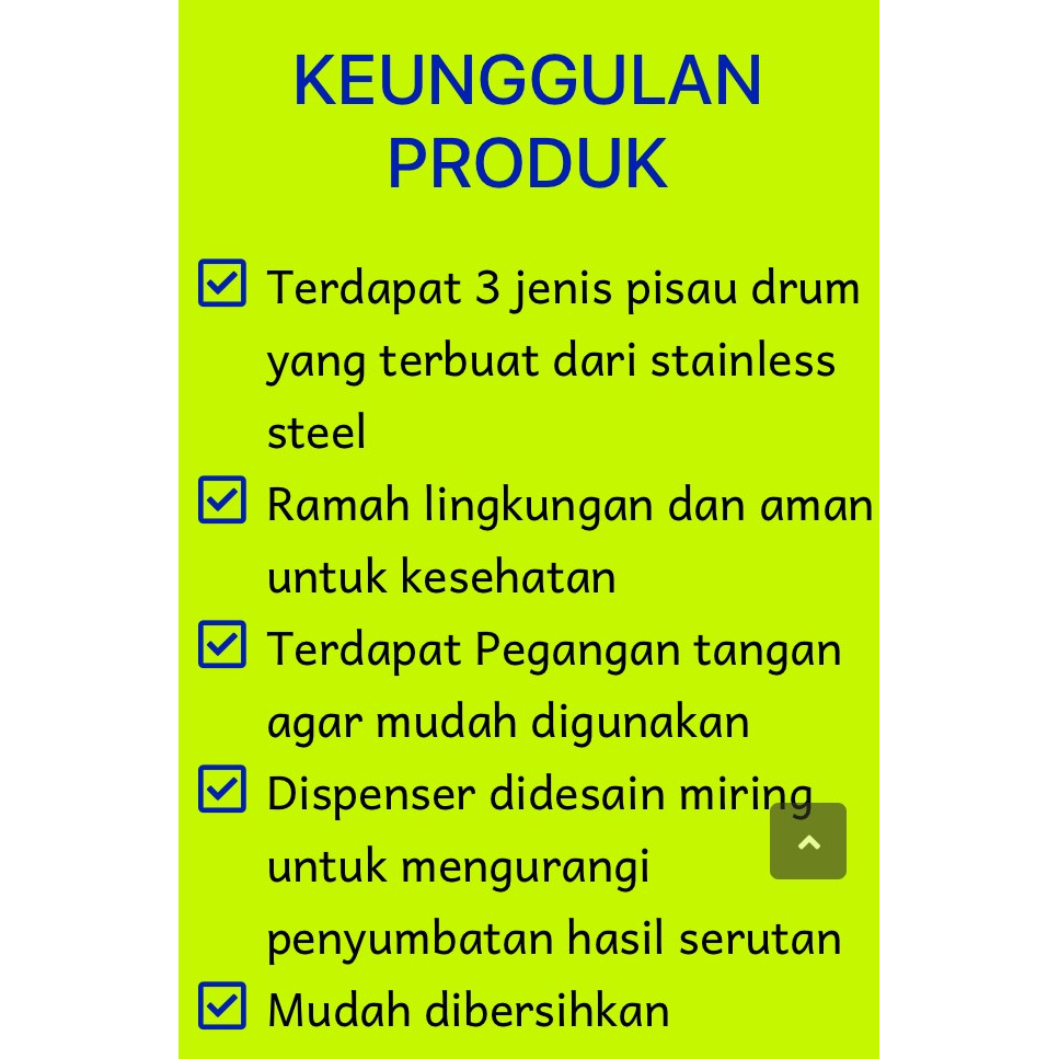 Alat Parut Sayuran Round Blades Slicer-Alat Parut Keju Sayuran Buah