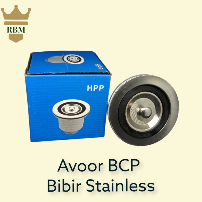 Avoor Bak Cuci Piring PVC BIBIR SS / Saringan Bak Cuci Piring BCP Afur