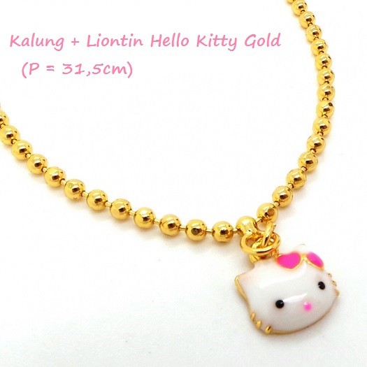 Kalung Liontin - Hello Kitty Gold