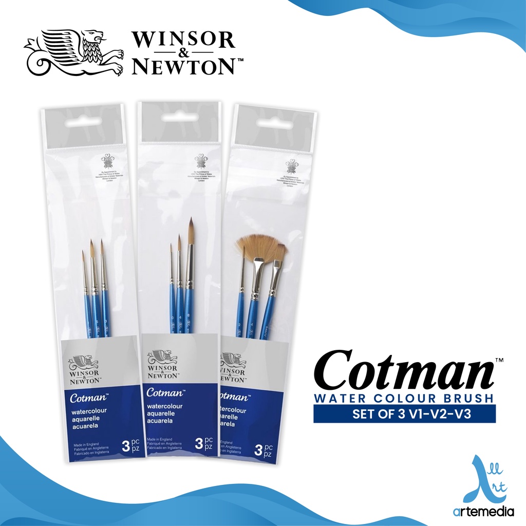 

WINSOR & NEWTON COTMAN BRUSH SET 3 SYNTHETIC BRUSH