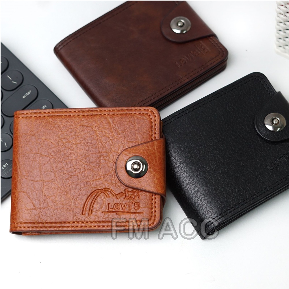 Dompet Pria Kancing 501 Keren Murah( RAMDOM MERK ) / Dompet Kulit / Dompet Murah / Dompet Keren / Dompet IMPORT / Dompet Kartu Terbaru 2022-Variasi Warna