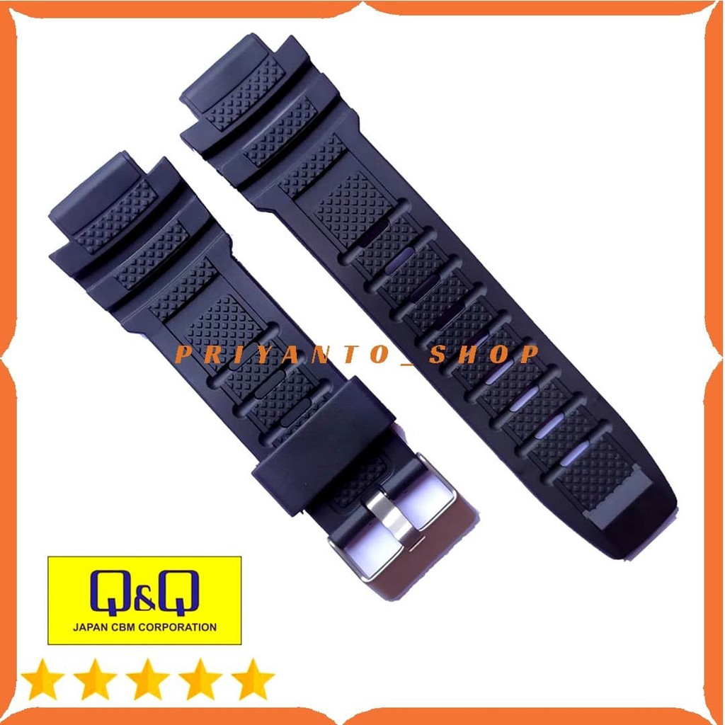 Tali jam Tangan Sport QQ Q&amp;q QnQ DE-10 Q&amp;q DE-10 QnQ DE10 hitam