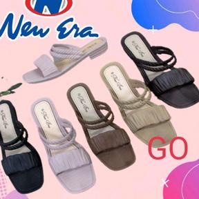 "Mxn31au22o" gos NEW ERA LB 10047 Sandal Wanita Kerut Tali Belakang Sandal Slop Wanita Karet Sandal 