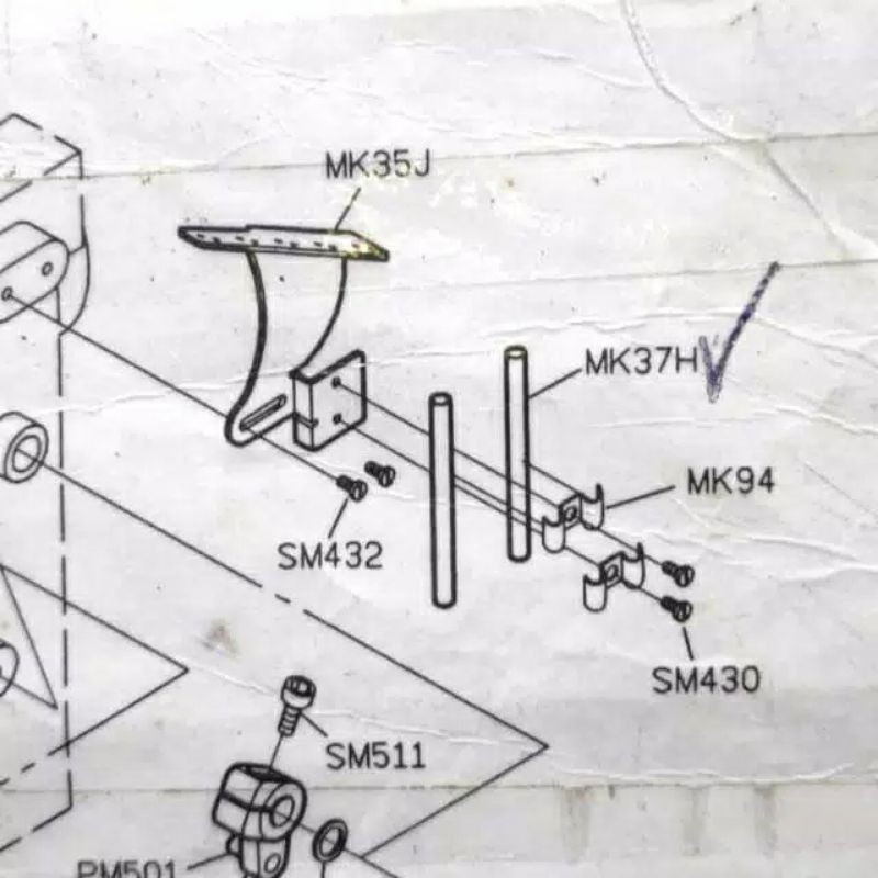 MK35J Jalur Pembagi Benang Asli Kamkut Siruba F007 / F007