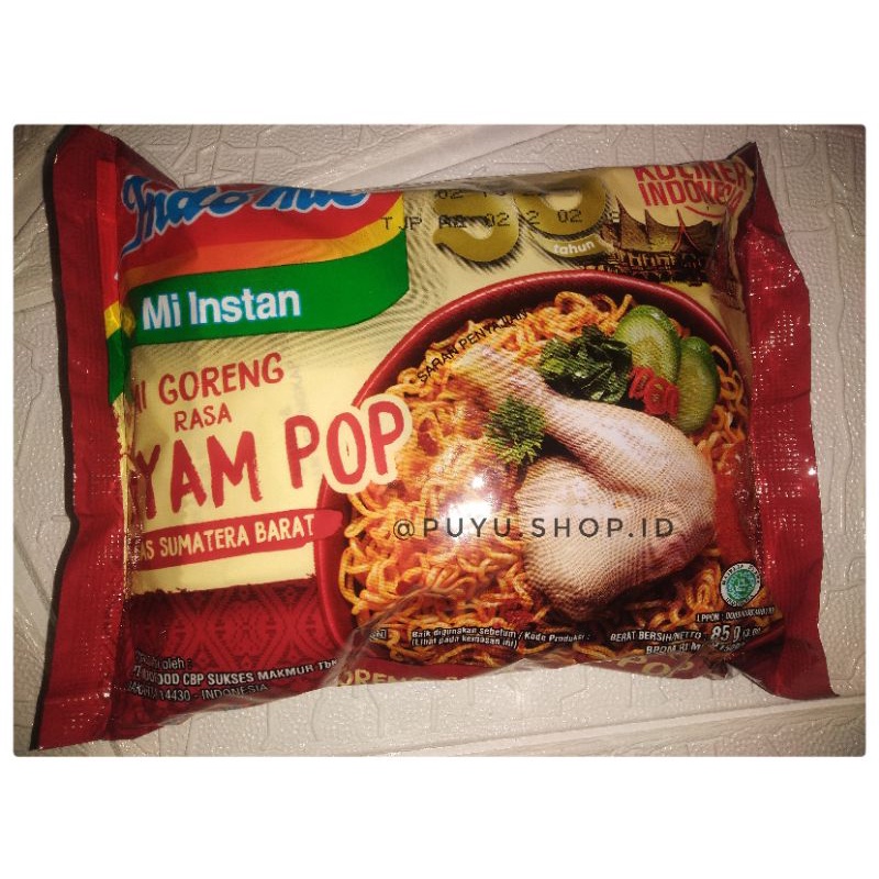Indomie Goreng Ayam Pop khas Minang Padang