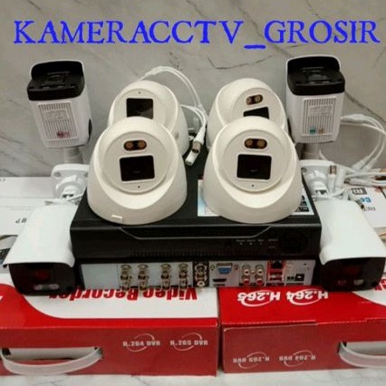 PAKET CCTV 8 CHANNEL 8 CAMERA AHD COLORVU 6MP 1080P GARANSI 2 TAHUN