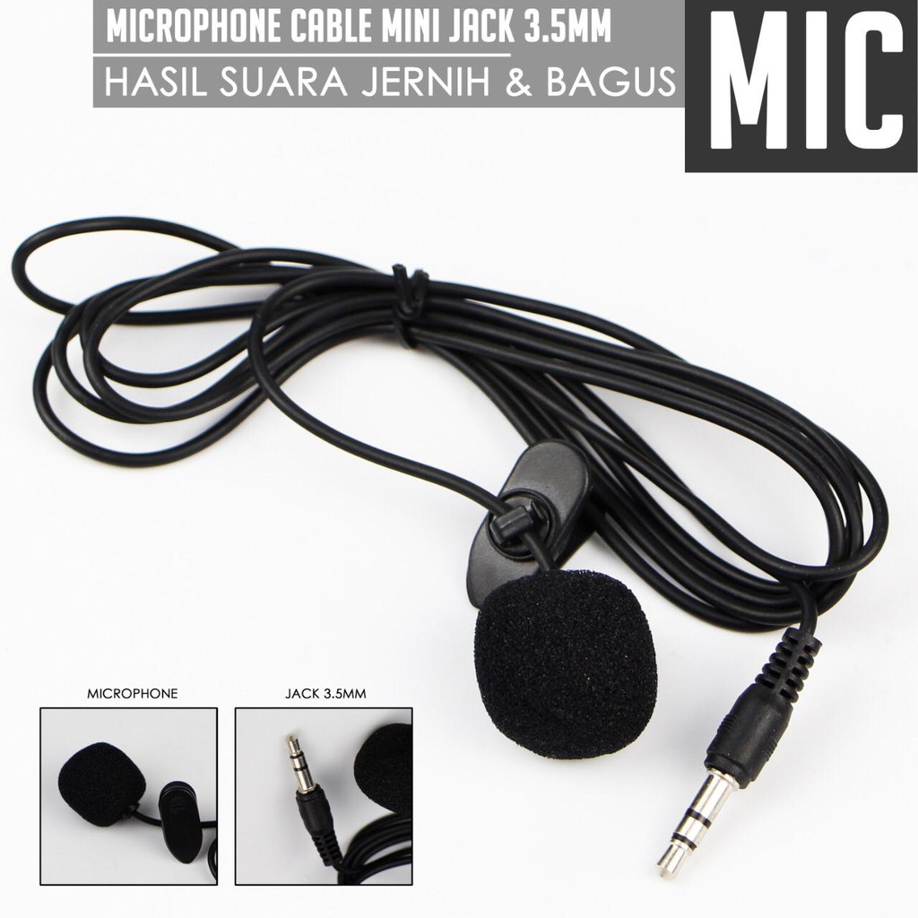 Jual Mic Clip On Microphone Vlog Youtuber Mikrofon klip Smule Black