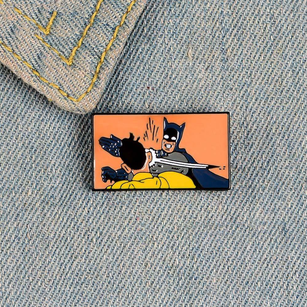 [Elegan] Bros Pria Bertopeng Lucu Kartun Western Adventure Film Zorro Lucu Kerah Pin Lencana Pin Enamel Pin