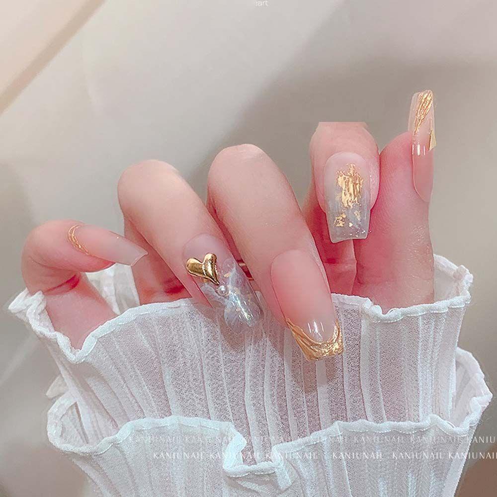 Mxbeauty Dekorasi Nail Art 3D Halus Peach Hati Alloy Shiny Manicure Jewelry