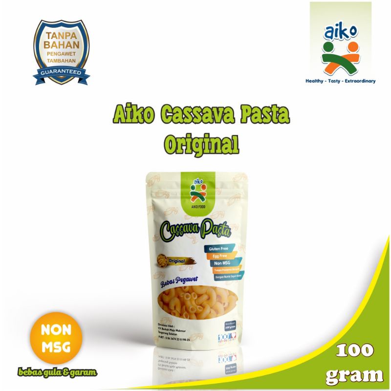 AIKO Cassava Pasta Gluten Free 100 gram | Baby Pasta 100gr