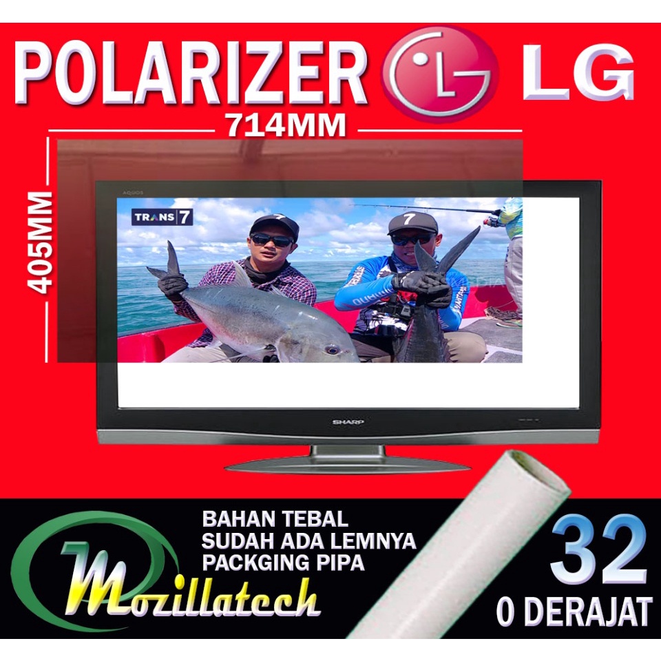 POLARIZER LCD LG 32 IN PLASTIK POLARIS POLARIZER TV LCD 32 0 DERAJAT LAPISAN LUAR BEST QUALITY FILM