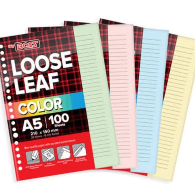 

Big Boss Loose Leaf A5 Garis Warna [isi 100 lembar]