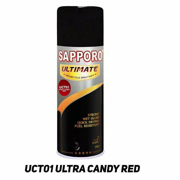☆ Cat Semprot Sapporo Ultimate UCT01 Ultra Candy Red / Saporo Spray merah / Pilok / Pylox ♪