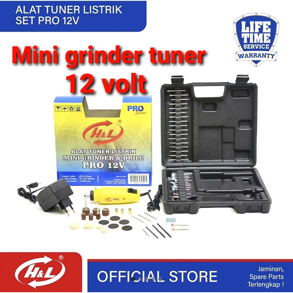 HNL 12 V Mini Die Grinder Set Tuner Set Gerinda Bor H&amp;L Mini Die Grinder Set 12V - HNL Gerinda Gurinda Bor Mini - Tuner Set