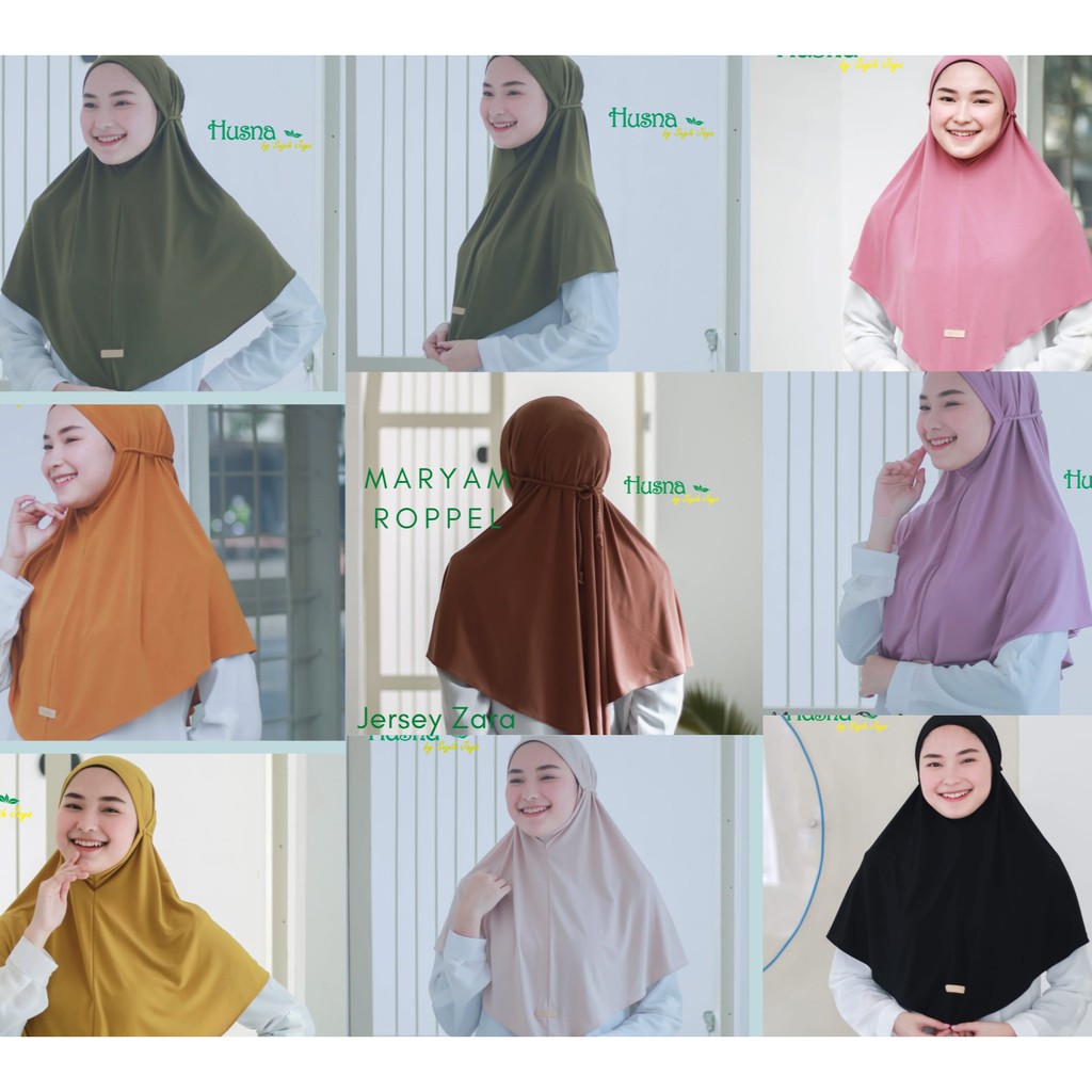 Bergo Maryam Ropel Tali Jersey Premium Zara Husna