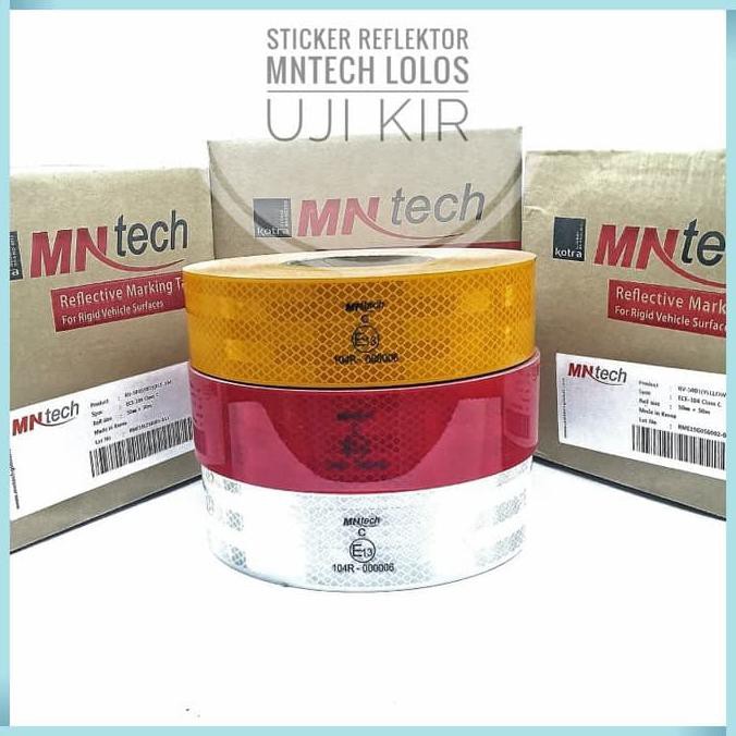 STICKER SCOTLIGHT REFLEKTOR PEMANTUL CAHAYA MNTECH PER 60 CM UJI KIR - Merah