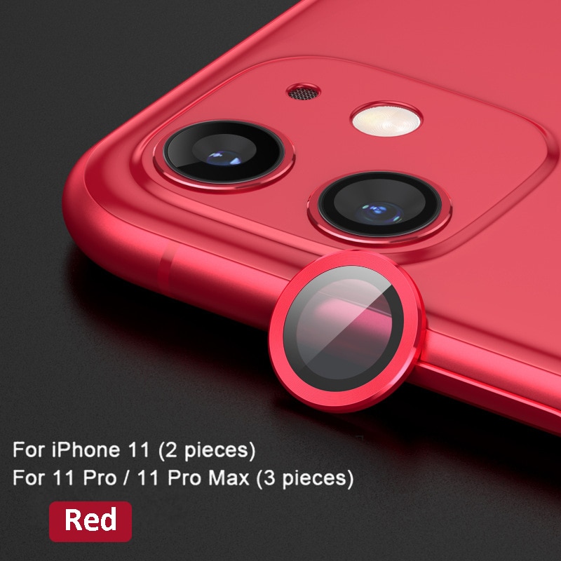 For iPhone 11 12 Mini Pro Max Mini Metal+Tempered Glass Camera Lens Full Cover Protectors Luxury Protective Cap