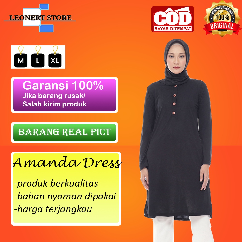 Baju Pakaian Atasan Tunik Wanita Muslim Manset Tunik Original