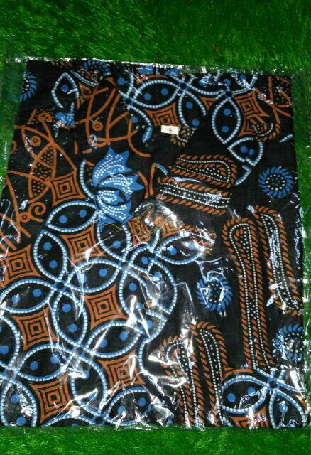 Batik Couple Keluarga Sania Ruffle Ori Ndoro Jowi Dnt Motif Seno Biru