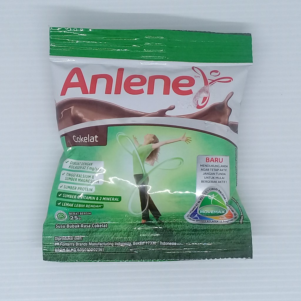 

Anlene Cokelat sachet Renceng Mendukung Anda Agar Teatap Aktif 25 gram