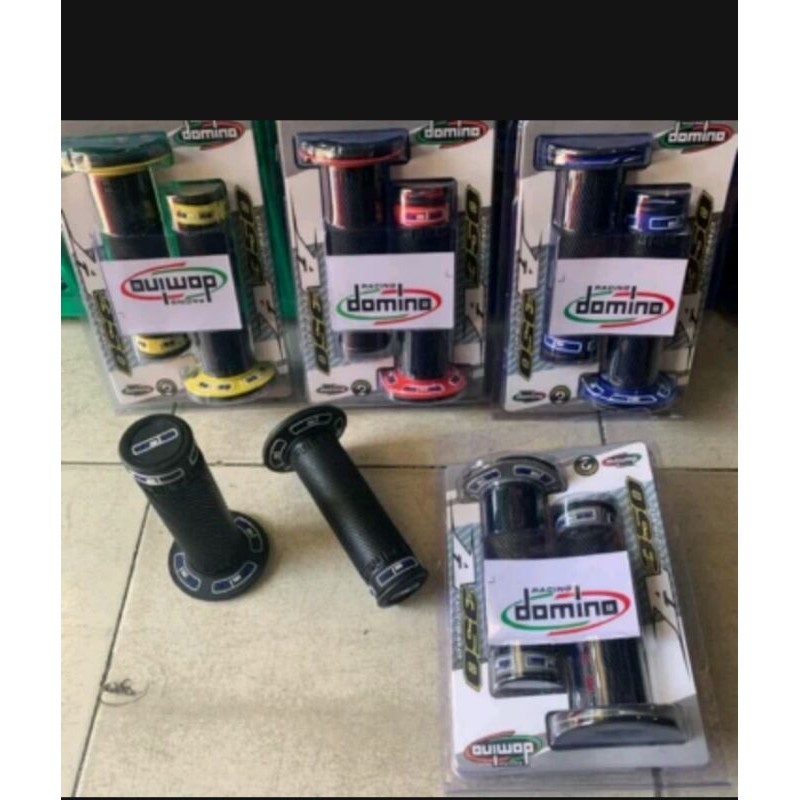 Handgrip Hanfat Domino Bulu Grip Domino bulu Variasi Model New /Sarung Gas Motor Twotone